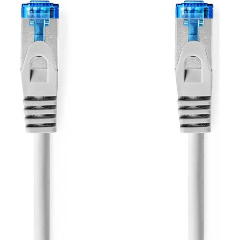 Nedis CAT6a-Netzwerkkabel / S/FTP / RJ45 Stecker / RJ45 Stecker / 20.0 m / Snagless / Rund / LSZH / Grau / Label