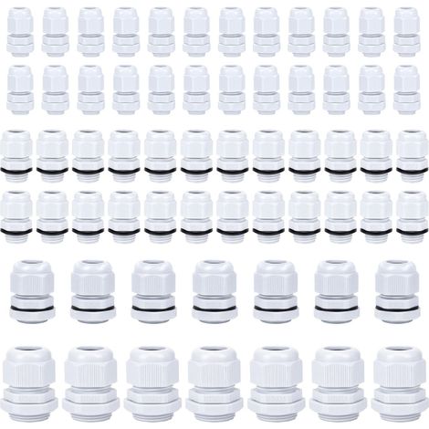 62 Pcs Presse Etoupe, Passe Cable Etanche, M12 M16 M20 M25 (1/5)