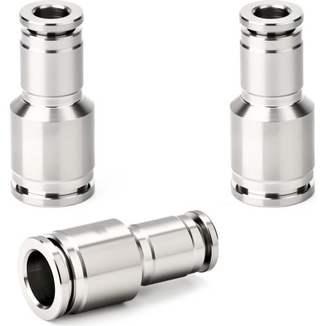 3 Pièces Raccord Pneumatique Inox 304 Instantané 6mm to 4mm (1/5)