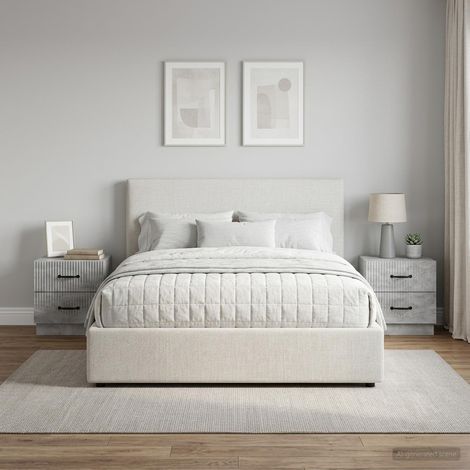 vidaXL Bedside Cabinet 2 pcs Concrete Grey 43 x 34.5 x 44.5 cm (1/5)