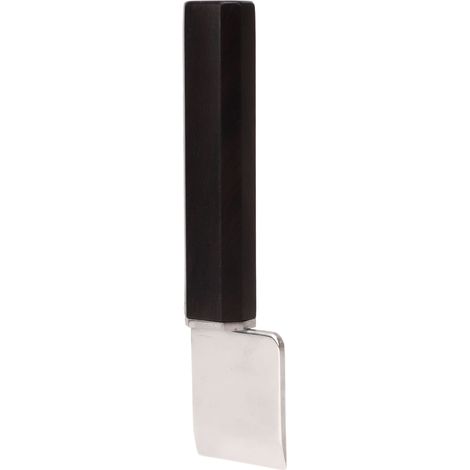 Couteau à cuir en acier inoxydable à lame plate antirouille, avec manche en bois pour le parage et l'affûtage. (1/5)