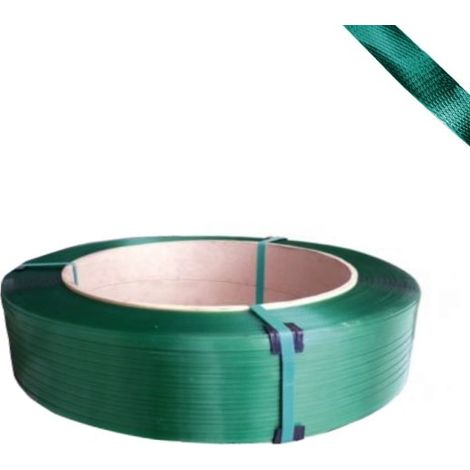 ROTOLO REGGETTA REGGIA VERDE POLIESTERE DA 15 mm 2000 m 0,6 mm ALTA RESISTENZA