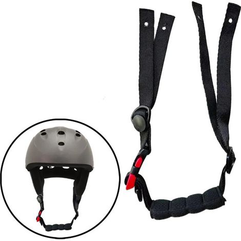 Jugulaire de casque réglable avec coussinet en mousse élastique, accessoire universel de remplacement pour casque de vélo (25,5 pouces). (1/5)