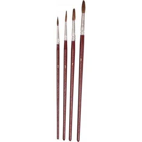 DIY-Set mit runden Aquarellpinseln (Größen 3, 5, 7, 9) (1/4)