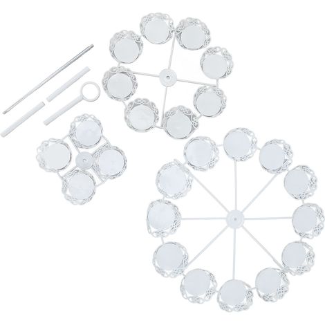 Etagere für 24 Cupcakes, 3-stöckige Tortenetagere, Dessertständer aus Gusseisen, Partyständer (1/5)