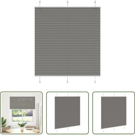 vidaXL Sichtschutz -  Plissee Anthrazit 115x150 cm Stoffbreite 114,4 cm Polyester (1/5)