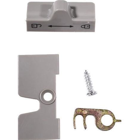 Fermeture de Porte Frigo Pièce de Rechange de la Serrure de Congélateur Compatible avec Réfrigérateur Série 7 2412757300 Grise (1/5)