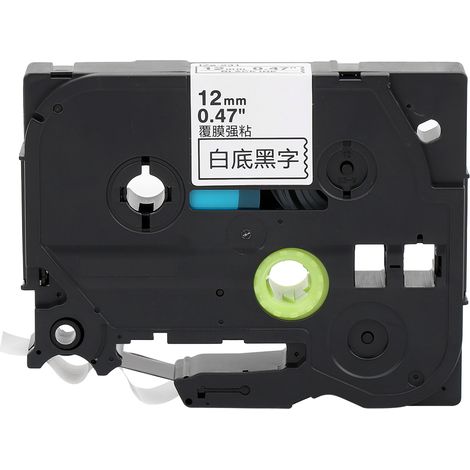 Bande d'étiquettes laminée adhésive forte, 12mm/0,5 pouces, TZ231, norme chinoise pour Brother (1/5)