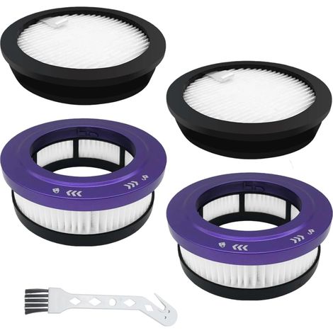 HEPA-Filter-Ersatzset, kompatibel mit dem kabellosen Staubsauger Anyson Stars 5 45000 Pa/550 W/70 Min., waschbar und wiederverwendbar, 2 Vorfilter, 2 Nachfilter, 1 Reinigungswerkzeug
