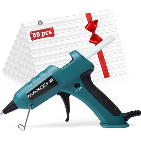60W Pistolet à Colle Chaude - Pistolet à Colle avec 50 Bâtons de Colle 7mm, Anti écoulement Pour DIY Bricolage Artisanat, Maison Bureau Bleuge Réparations Industrielles et Décoration Festive (1/5)
