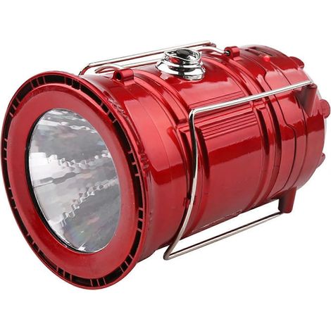 Lampe de camping solaire LED, lanterne de camping portable XVZ, rechargeable par USB et micro-port, étanche IPX4, pour tente, randonnée, situations d'urgence (1/5)