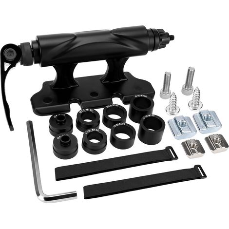 Support pour Fourche de Vélo, Support Velo Voiture, Porte-Vélos à Dégagement Rapide, Support Velo Voiture Toit en Alliage d'Aluminium, Fourche de Vélo pour 5/12/15x100mm 15x110mm (1/5)