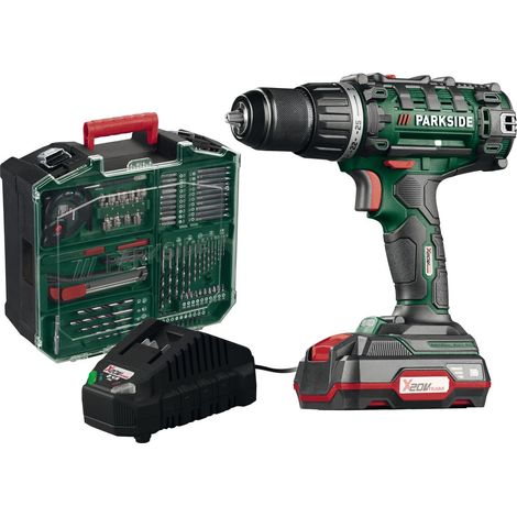 Trapano avvitatore a batteria X20V PABS 20-Li, con 2 batterie agli ioni di litio, accessori 73 pezzi