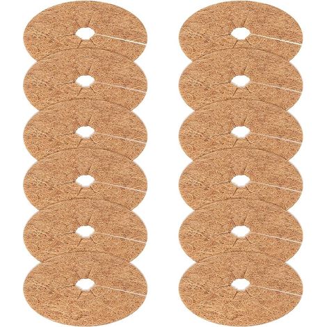 12 pièces Tapis de Coco Plantes, 20cm Disque de Protection Plante (1/5)