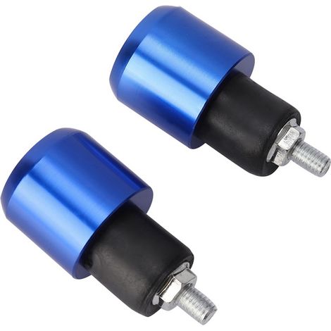Lot de 2 bouchons d'équilibrage universels pour guidon rond de moto 18-22 mm (bleus) (1/5)