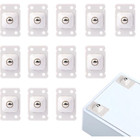 12 Möbelrollen, kleine Möbelrollen mit einer Tragkraft von 100 kg, um 360 Grad selbstklebende Schwenkrollen für Möbel, Küchenutensilien und Aufbewahrungsboxen (1/5)
