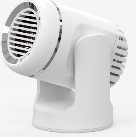 Chauffage de voiture blanc -12 V, rotatif à 360°, avec ventilation et protection contre la surchauffe noir -12 V