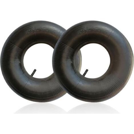 Lot de 2 Chambre à Air 15x6.00-6, Tuyau à Air en Caoutchouc épais 15 x 600-6 avec Tige de Valve Droite TR-13, Brouette Tubes Intérieurs de Remplacement pour Tracteurs de Cour, Tondeuse (1/5)