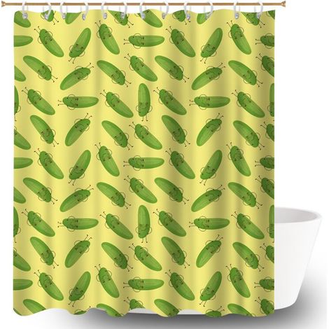 Rideau de bain imprimé polyester 180x180 poids lesté polyester pour salle de bain pour appartement (1/5)