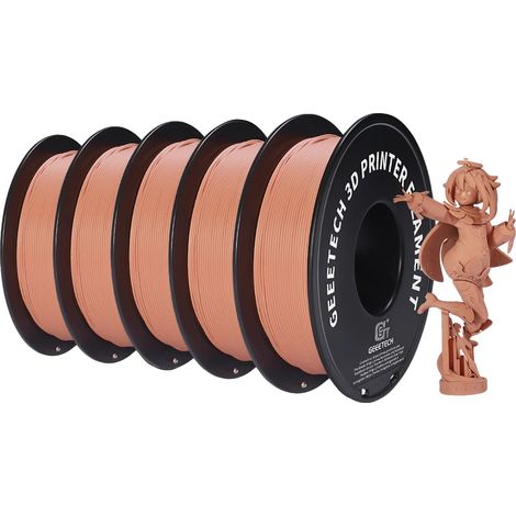 Filament d'imprimante 3D, Fini Mat, Facile à Imprimer, Orange (1/2)