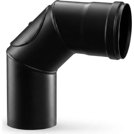 MAKA Curva 90 Gradi Ispezione Canna Fumaria Pellet Nero Ø 100 mm (1/5)