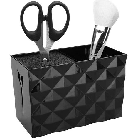 Boîte de rangement professionnelle pour ciseaux de coiffure, grande capacité, double étui, noir – DELKEVIC