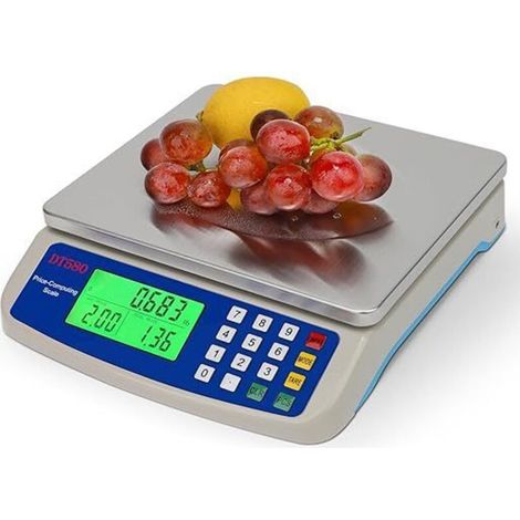 Grande balance de cuisine électronique, 30 kg, avec écran LCD et adaptateur, incluant un calculateur de prix,
