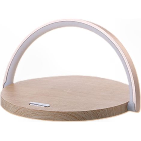 Lampe de chevet LED sans fil avec chargeur intégré, 3 teintes lumineuses, commande tactile, idéale pour table de nuit et bureau. (1/5)