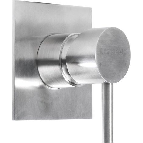 Sapho Minimal - Mitigeur encastré de douche avec corps d'encastrement, 1 sortie, inox MI041 (1/2)