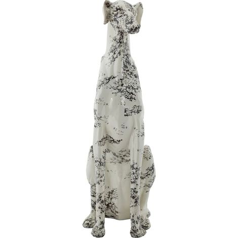 Scultura decorativa in resina bianca, 42,5x25,5x78 cm – forma di Cane