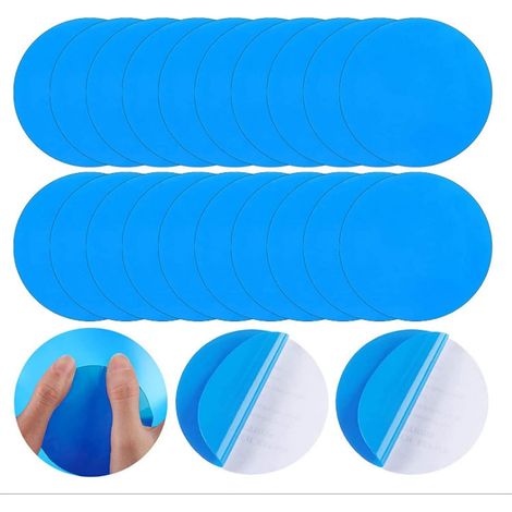 Rustine Piscine, 20pcs Piscine Patch Kit de Réparation Auto-Adhésifs PVC Rustine pour Réparation de Bateau Pneumatique Kayak Piscines Gonflables Lit à Eau,7.5CM (1/5)