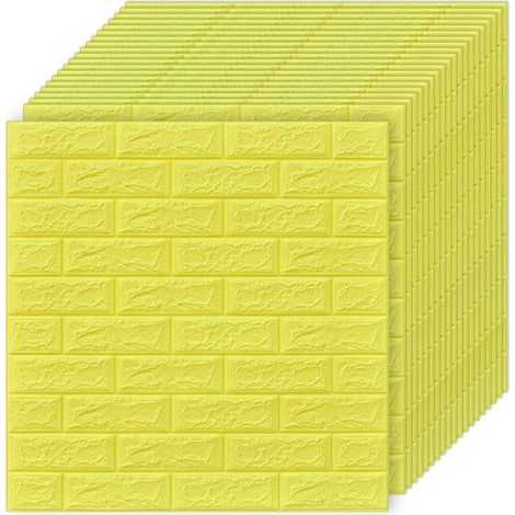 Carreaux adhésifs 3D imitation brique x20 pose rapide mur salon chambre imperméables