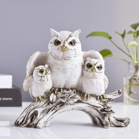 Figuritas, esculturas y pequeños objetos decorativos de búhos para el hogar, la oficina y como regalos.