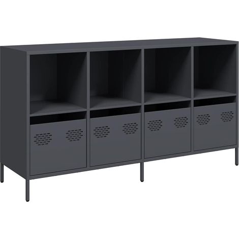 Maison Exclusive - Aparador de acero laminado en frío antracita 1
