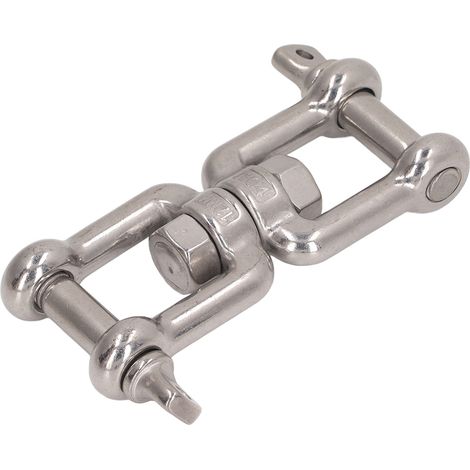 Manille à double mâchoire en acier inoxydable 304, résistante à la rouille, connecteur d'ancrage universel pour le levage de matériel, 12 mm / 0,5 po (1/5)