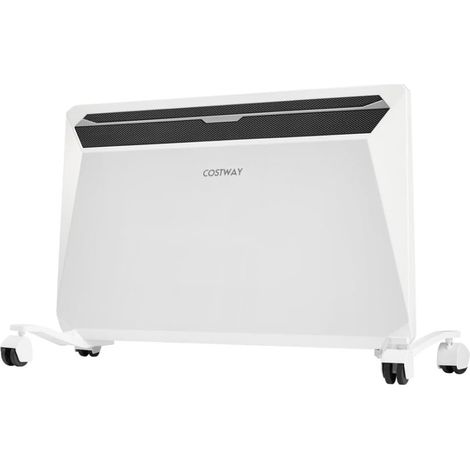 COSTWAY Radiateur Électrique 1500W Minuterie 24 h pour Pièce 23m², Blanc