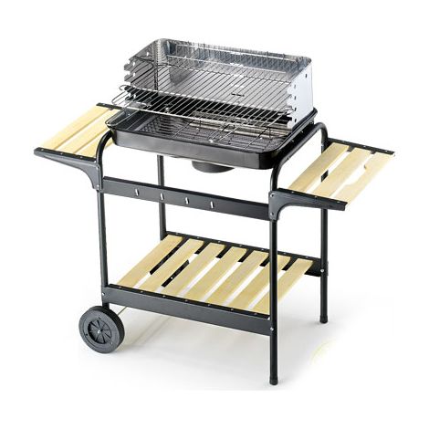 Barbecue Ompagrill in acciaio verniciato con griglia di cottura e reggi brace 58x38 cm (1/4)