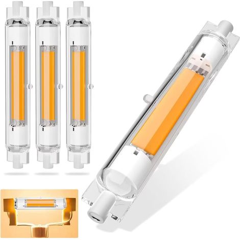 R7S LED 118mm Dimmable, 30W LED R7S Equivalent to 300W Halogen Lamp, Warm White 3000K, 3000LM, Flicker-Free, 360° Beam Angle, For Indoor and Outdoor Lighting, Pack of 4 (1/5)