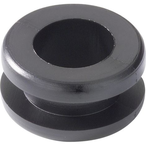 HellermannTyton HV1204-PVC-BK-M1 Kabeldurchführung Klemm-Ø (max.) 10 mm Plattenstärke (max.) 4 mm (1/4)