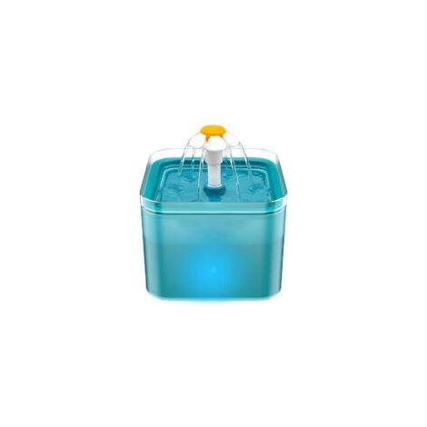 Fontana per gatti - Ultra silenziosa - Con luce LED - 2 litri - Filtrazione multipla - Fornisce acqua corrente - Tre modalità di flusso d'acqua