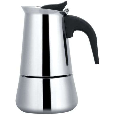 Ausla Cafetière de Cuisinière, Percolateur à Expresso en Acier Inoxydable Portable, Ustensile de Cuisson Polyvalent avec Poignée Ergonomique Isolée à la Chaleur, Induction Compatible, Idéal pour les (1/5)