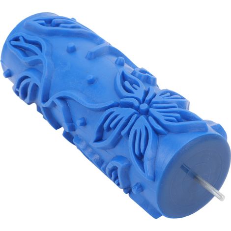 Rodillo de pintura estampado de 12,5 cm (5 pulgadas), reutilizable, de goma texturizada, para decoración de paredes, sillas de oficina y muebles de madera antiguos. (1/5)