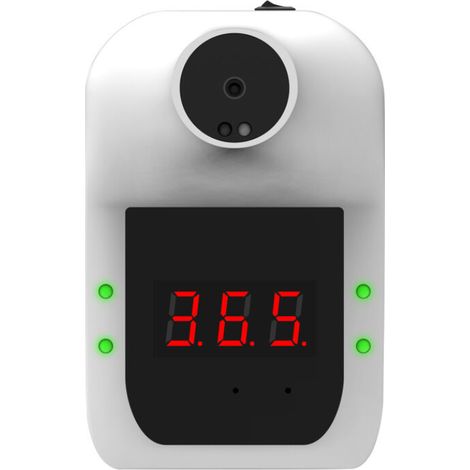 Thermomètre frontal infrarouge sans contact mural, commutable °C/°F, alarme fièvre, pour maison, bureau, école – DELKEVIC