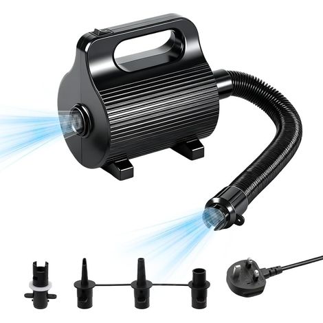 Pompe à Air Électrique, 600 W Pompe Électrique Portable avec 4 Buses, Pompe à Air pour Matelas Pneumatique, Pompe à Air pour Gonfler et Dégonfler, pour Matelas, Bateaux Pneumatiques, Bouées (1/5)