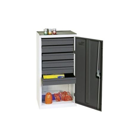 Armadio attrezzi e materiali Stumpf serie 3000 grigio chiaro / grigio antracite + 6 cassetti 100 mm - 3001671