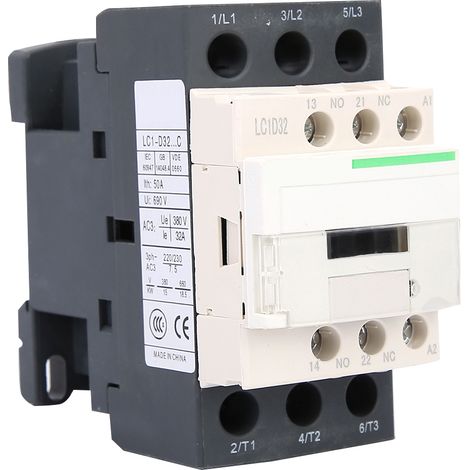 Contacteur électrique LC1-D NEUF 50/60 Hz, 3 pôles, bobine CA, 220 V, 32 A (1/5)
