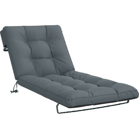 Cojín de Tumbona VIANEN 100% Poliéster Azul 200 x 90 x 8 cm vidaXL (1/5)