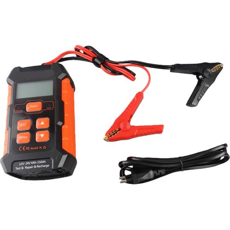 Ortviai Testeur, Chargeur et Réparateur de Batterie 12V/24V KW520 – Écran 2,4", 10A/5A, pour Batteries Plomb-Acide (1/5)