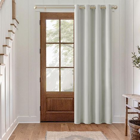 Rideau Occultant Thermique Oeillets Lot de 1 140x245cm Gris Clair (1/5)