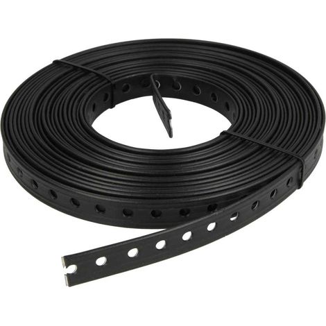 Bande de montage perforée plastifiée Ø 6,5 mm x 19 mm